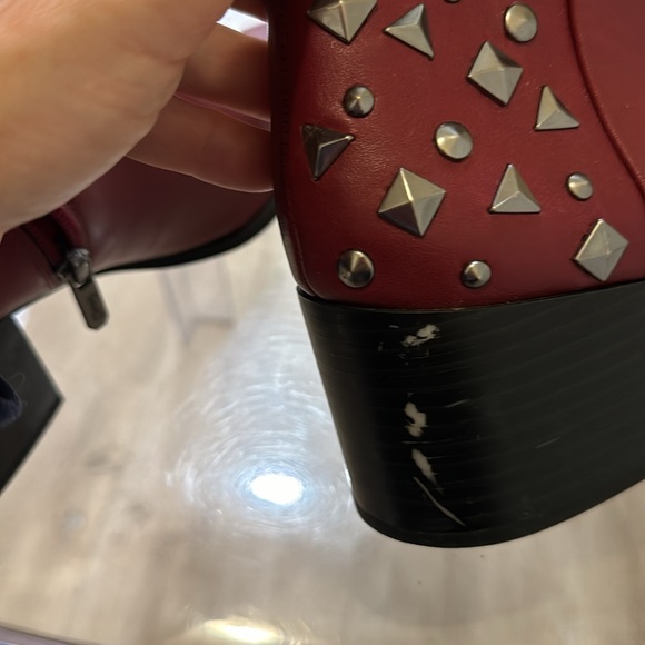 Circus by Sam Edelman Women's‎ Boots Studded Red Ankle Boots Size 9 - Picture 5 of 6